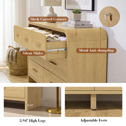 Curved 7-Drawer Dresser