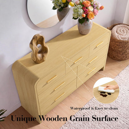 Curved 7-Drawer Dresser