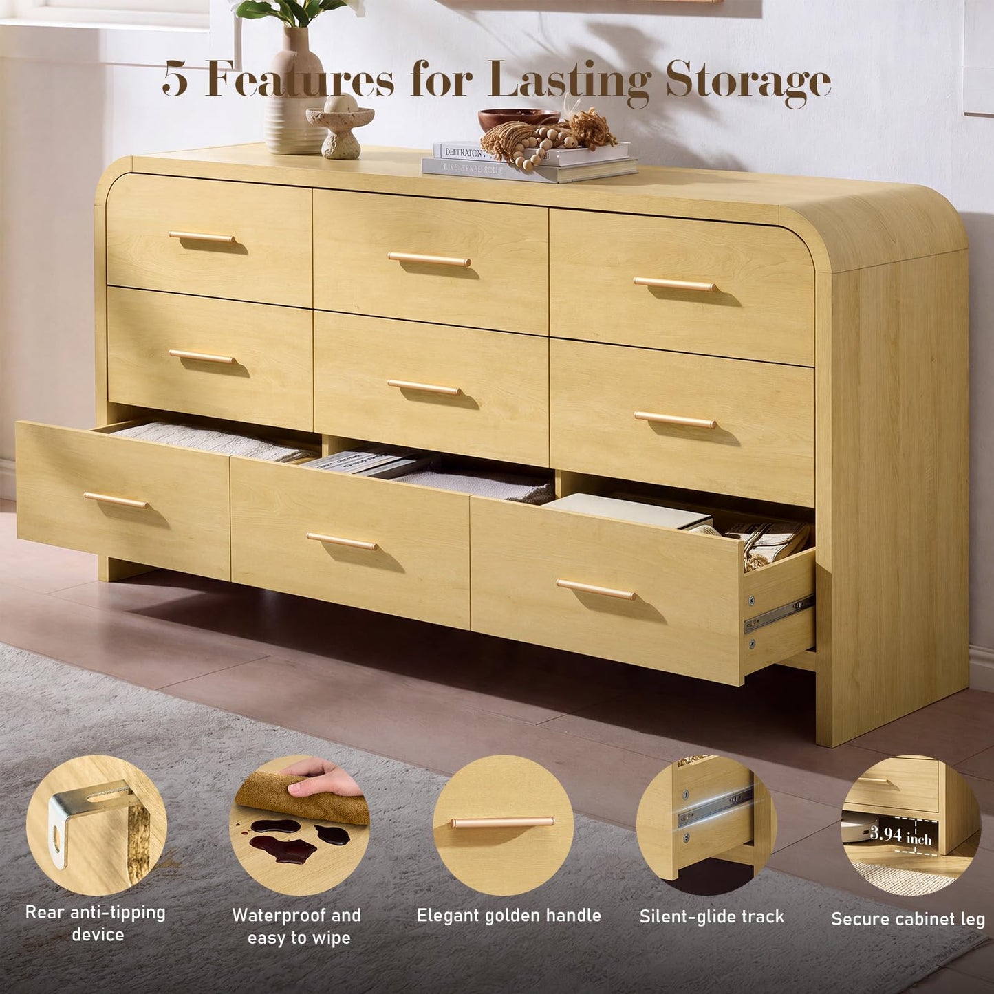 Curved 9 + 2 Drawer Set