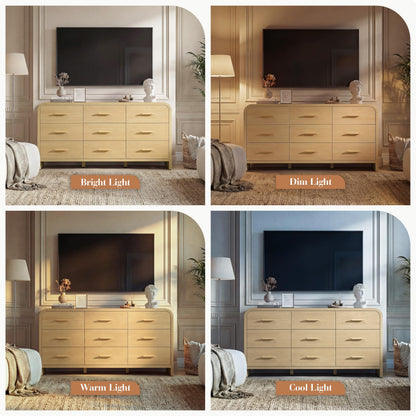 Curved 9-Drawer Dresser