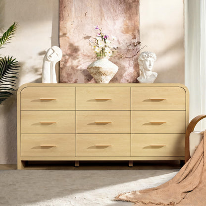 Curved 9-Drawer Dresser