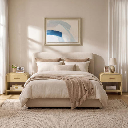 Curved 1-Drawer Nightstand