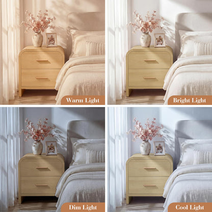Curved 2-Drawer Nightstand