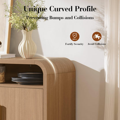 59.7" Light Burl Sideboard & TV Stand