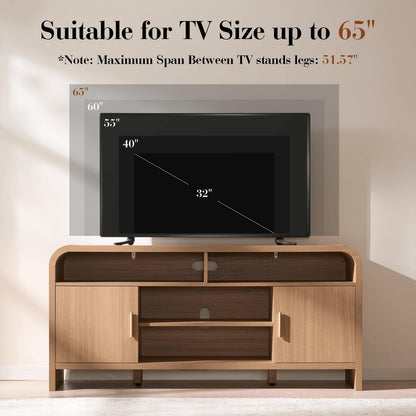 59.7" Light Burl Sideboard & TV Stand