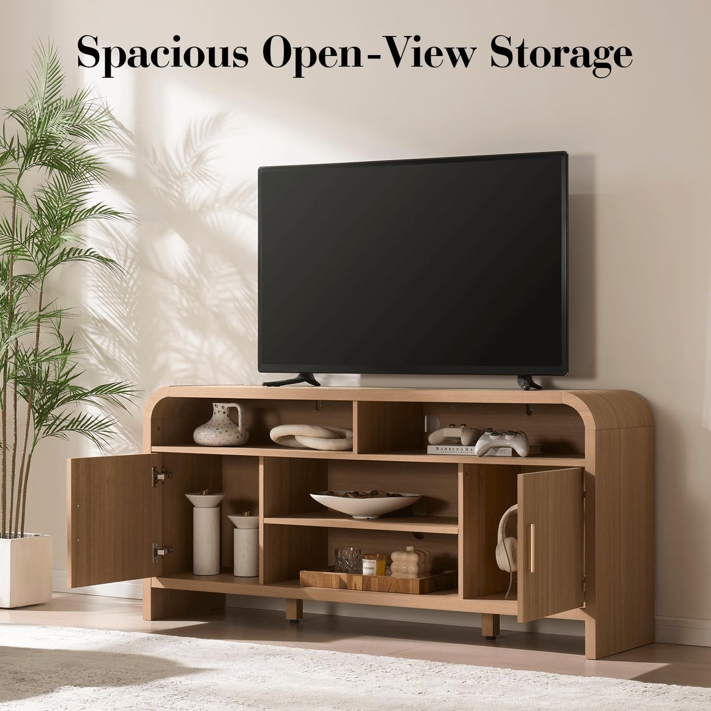 59.7" Light Burl Sideboard & TV Stand