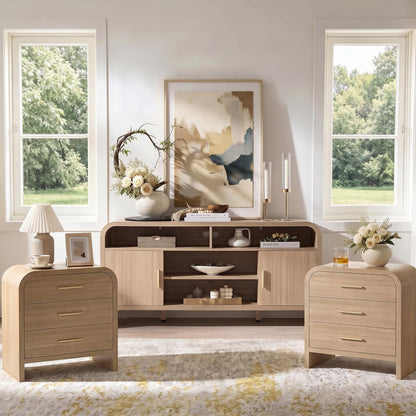 Curved TVstand + 3 Drawer Set