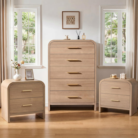Curved 5 + 2 Drawer Set