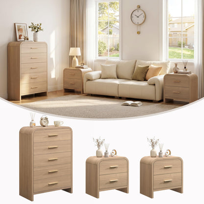 Curved 5 + 2 Drawer Set