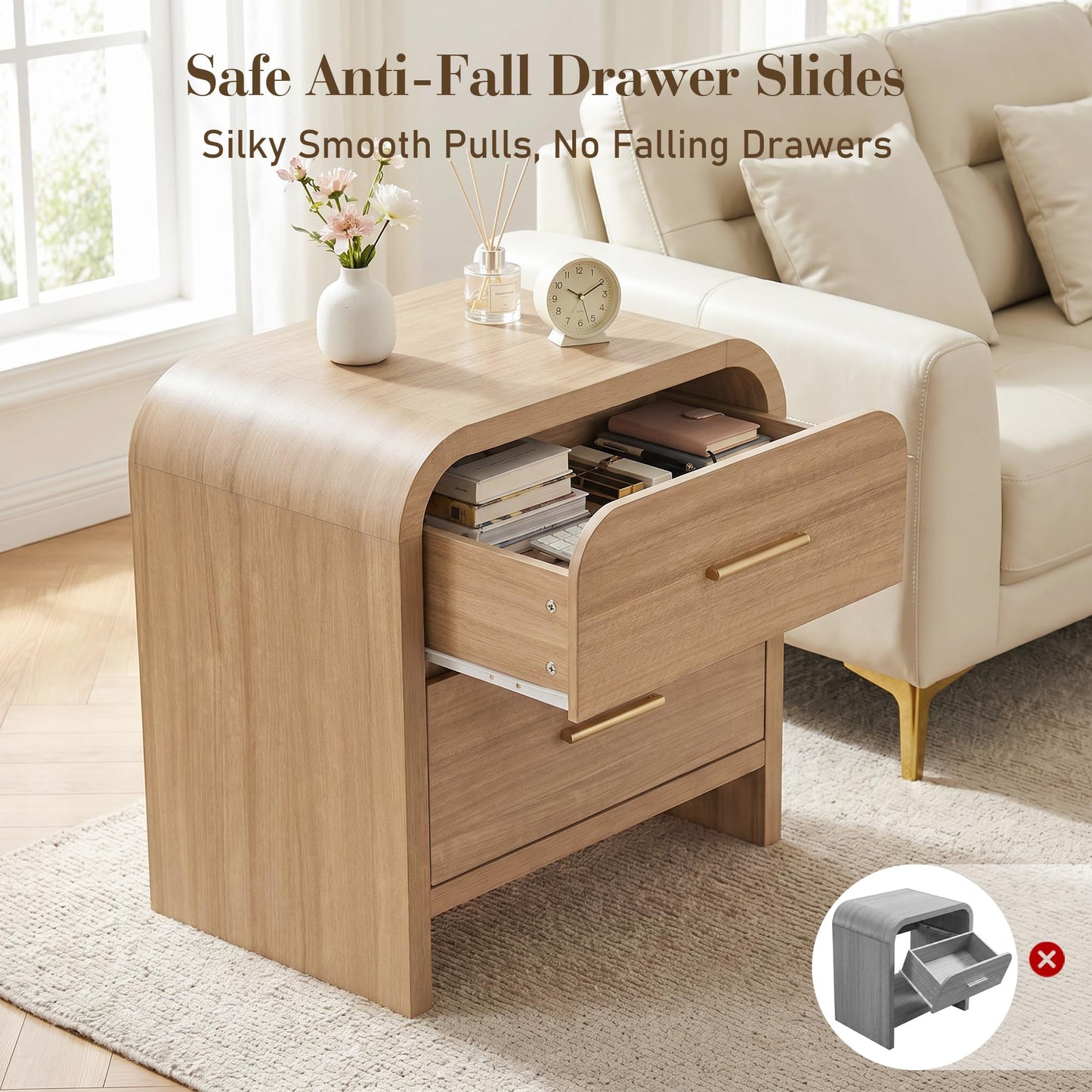 Curved 5 + 2 Drawer Set