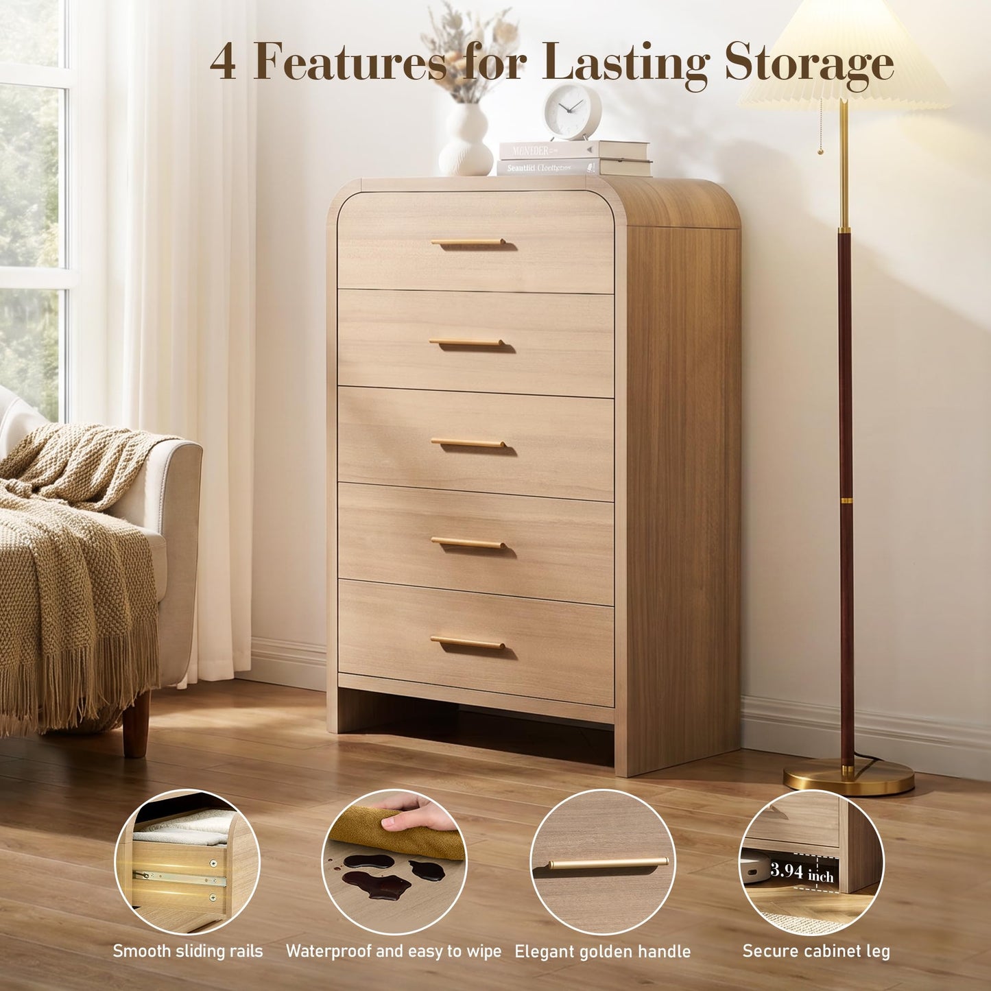 Curved 5 + 2 Drawer Set