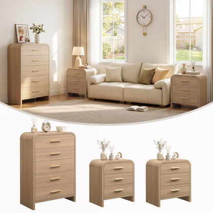 Curved 5 + 3 Drawer Set