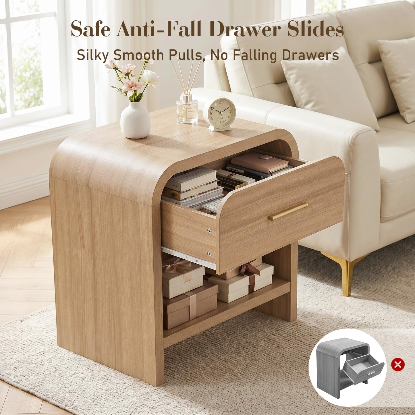 Curved 8 + 1 Drawer Set