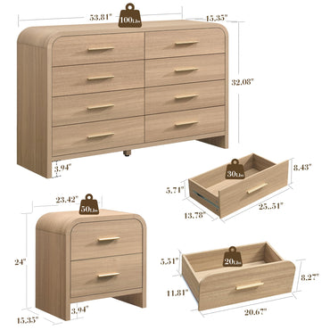 Curved 8 + 2 Drawer Set