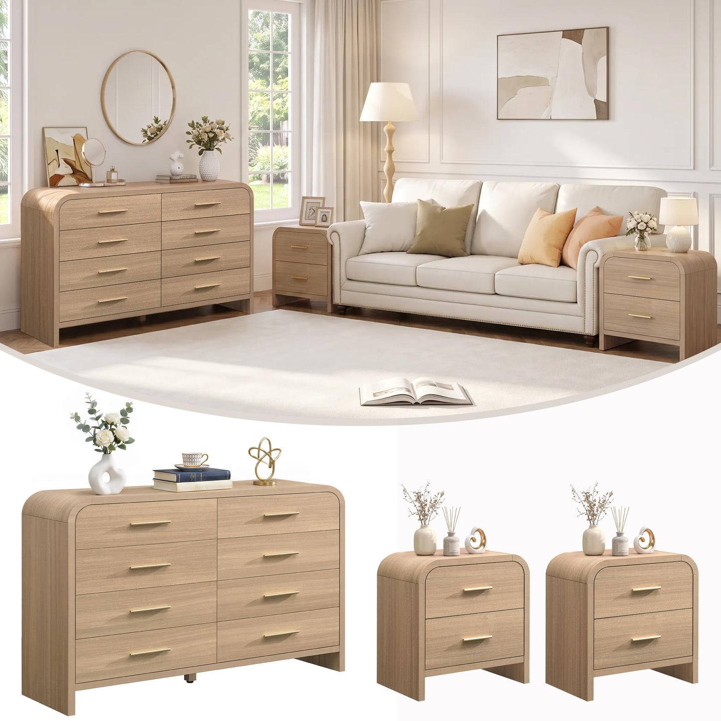 Curved 8 + 2 Drawer Set