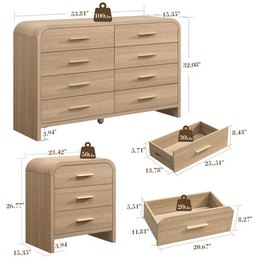 Curved 8 + 3 Drawer Set