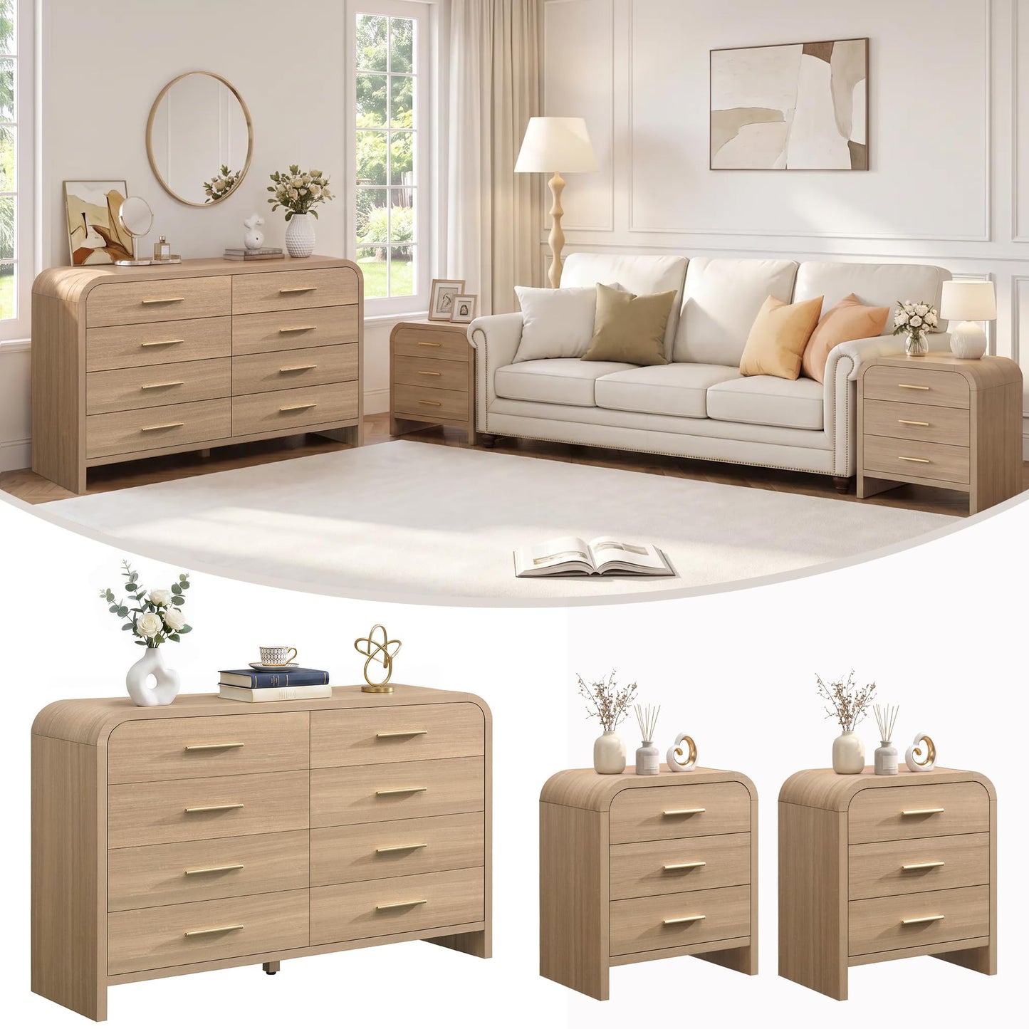 Curved 8 + 3 Drawer Set