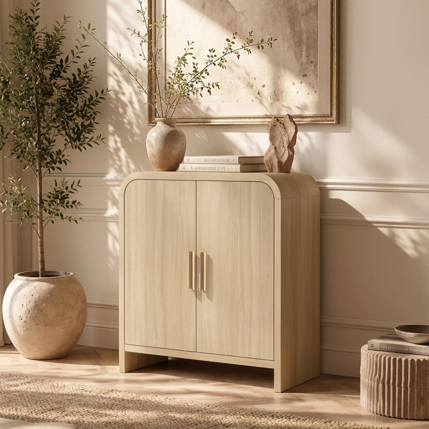 Curved 2-Door Cabinet