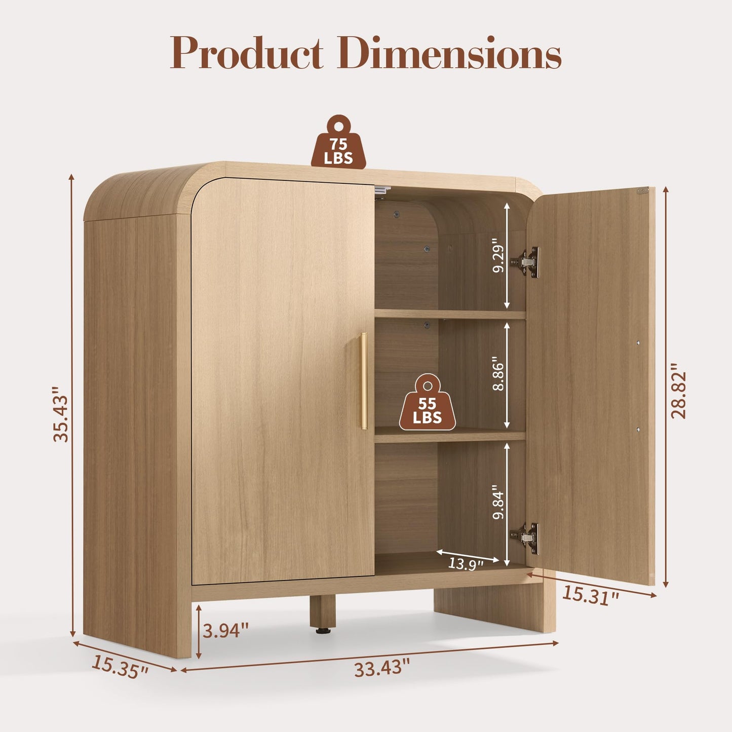 Curved 2-Door Cabinet
