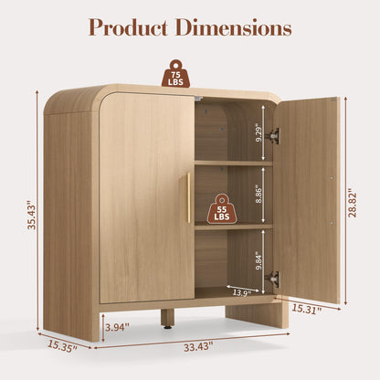 Curved 2-Door Cabinet