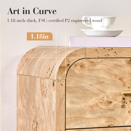 Curved 9-Drawer Dresser
