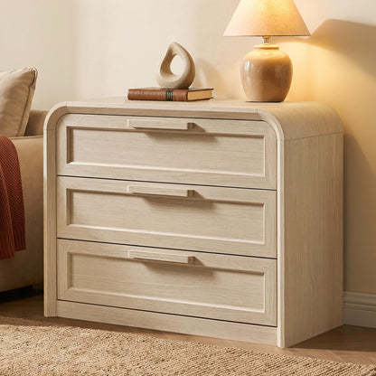Woven 3-Drawers Nightstand-C