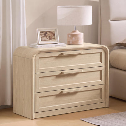 Woven 3-Drawers Nightstand-C