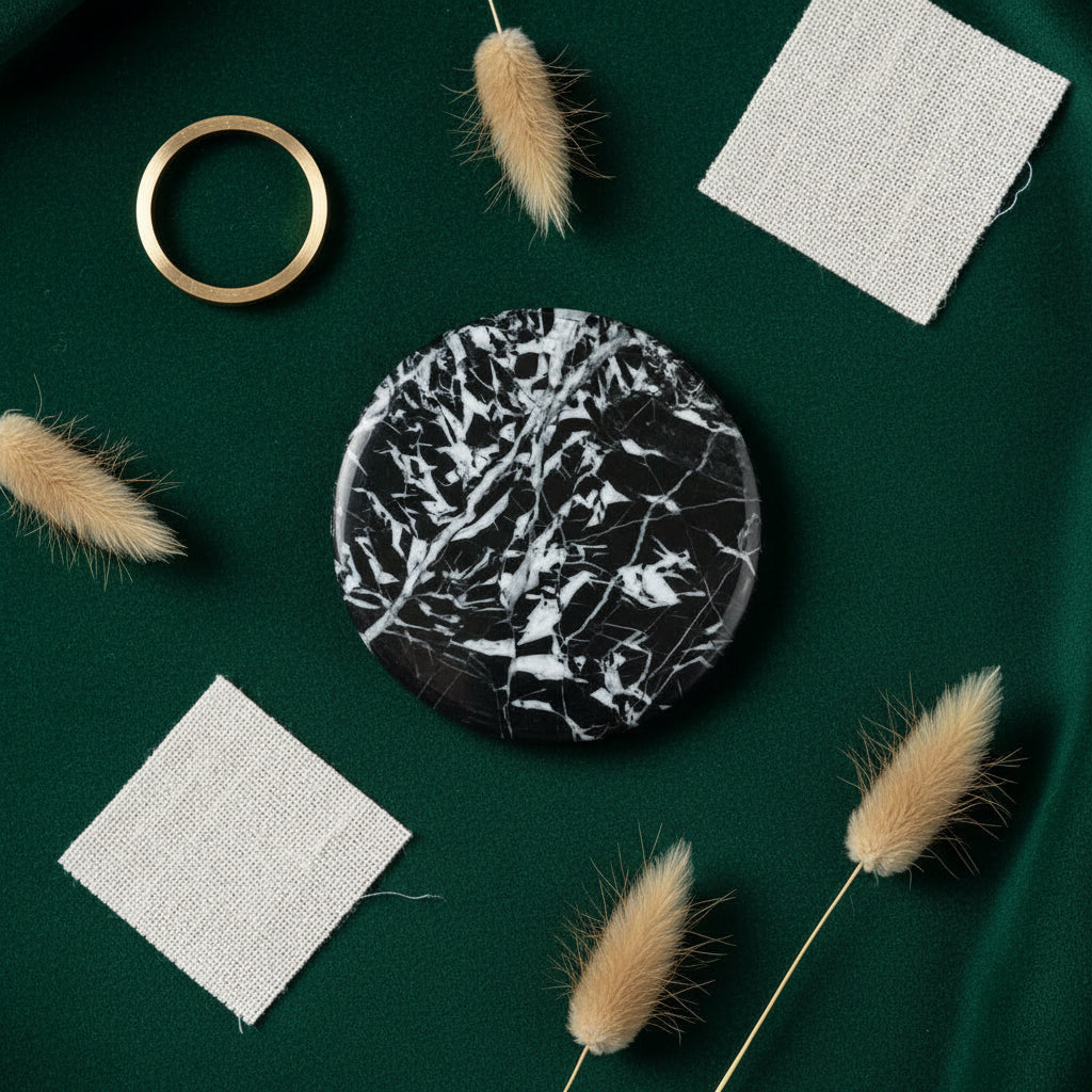 Natural Round Marble Coaster