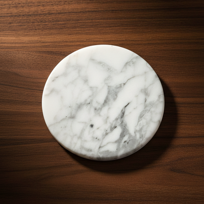 Natural Round Marble Coaster