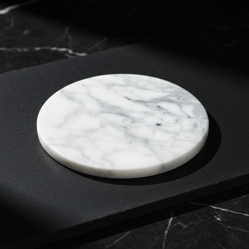 Natural Round Marble Coaster