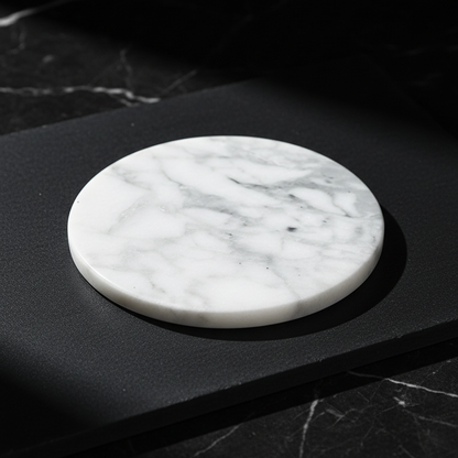 Natural Round Marble Coaster