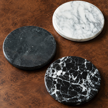 Natural Round Marble Coaster