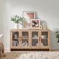 Curved Sideboard Cabinet - 4 Glass Doors