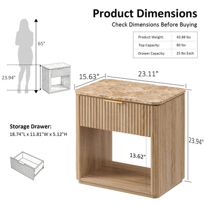 Ripple 1-Drawer Nightstand