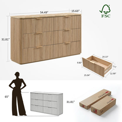 Ripple 6-Drawer Dresser