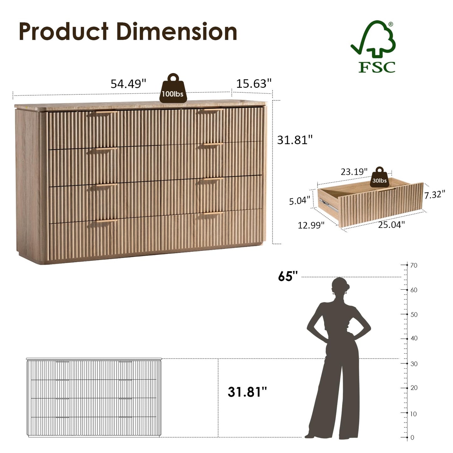 Ripple 8-Drawer Dresser