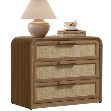 Woven 3-Drawers Nightstand-C