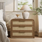 Woven 3-Drawers Nightstand-C
