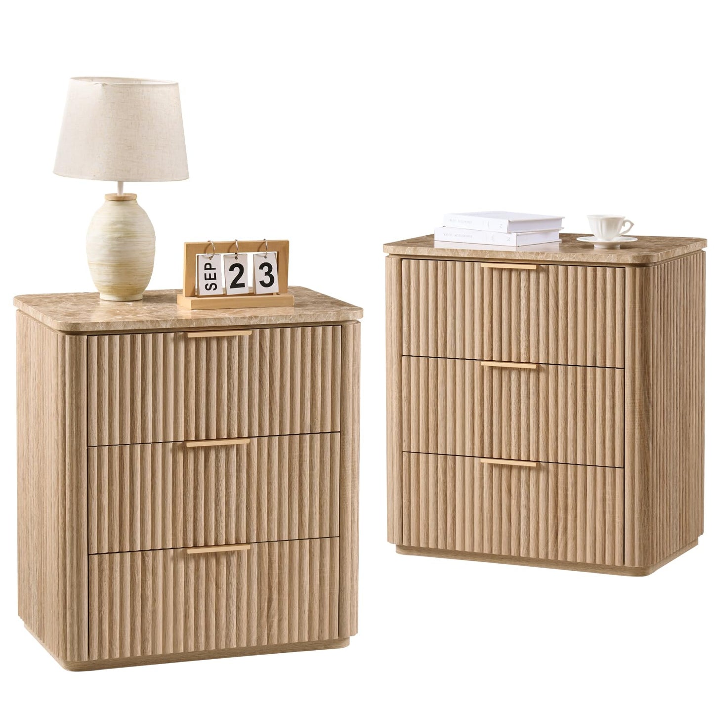 Ripple 3-Drawer Nightstand
