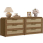 Woven 3-Drawers Nightstand-C