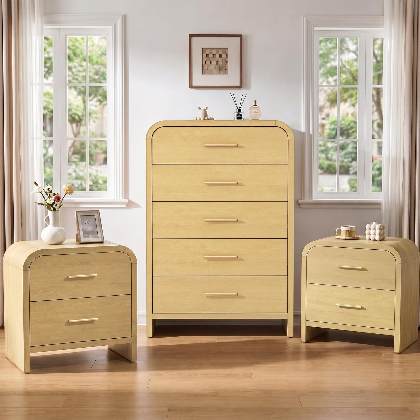 Curved 5 + 2 Drawer Set