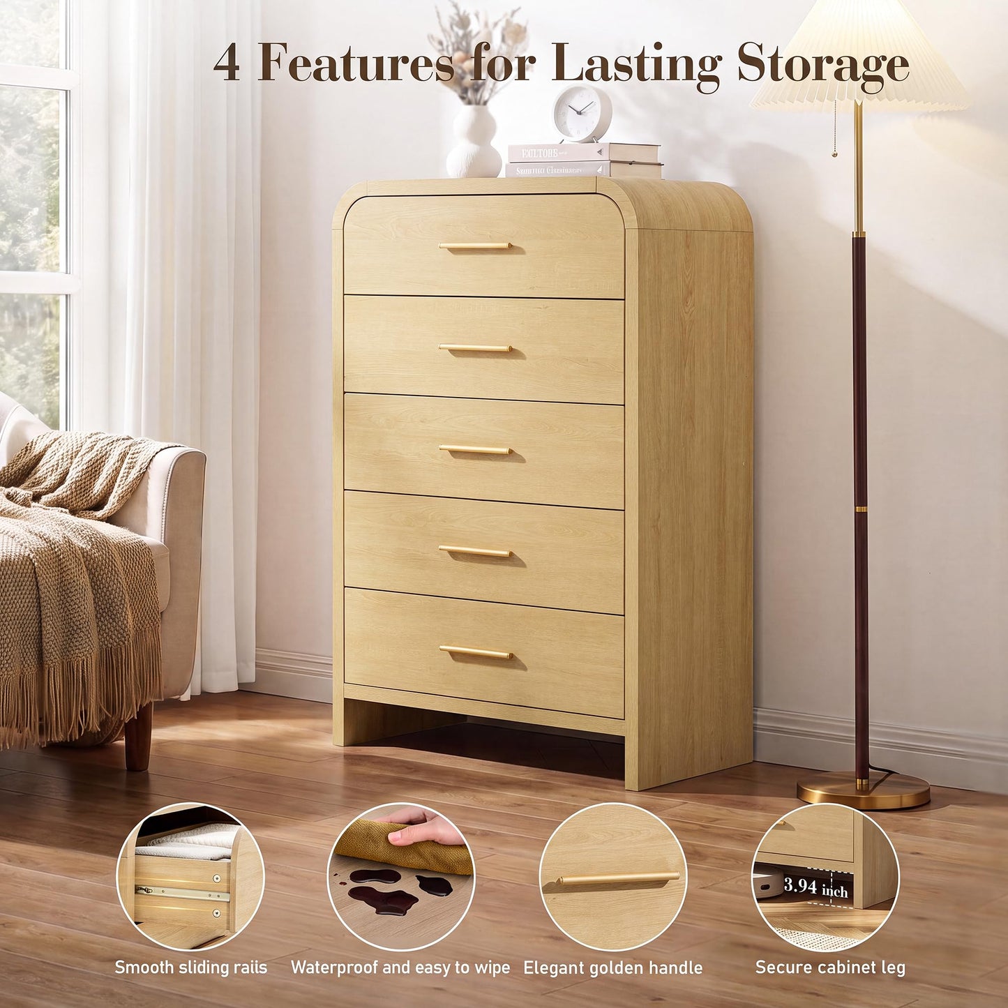 Curved 5 + 2 Drawer Set