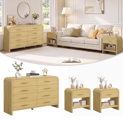 Curved 8 + 1 Drawer Set