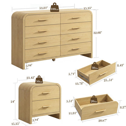 Curved 8 + 2 Drawer Set