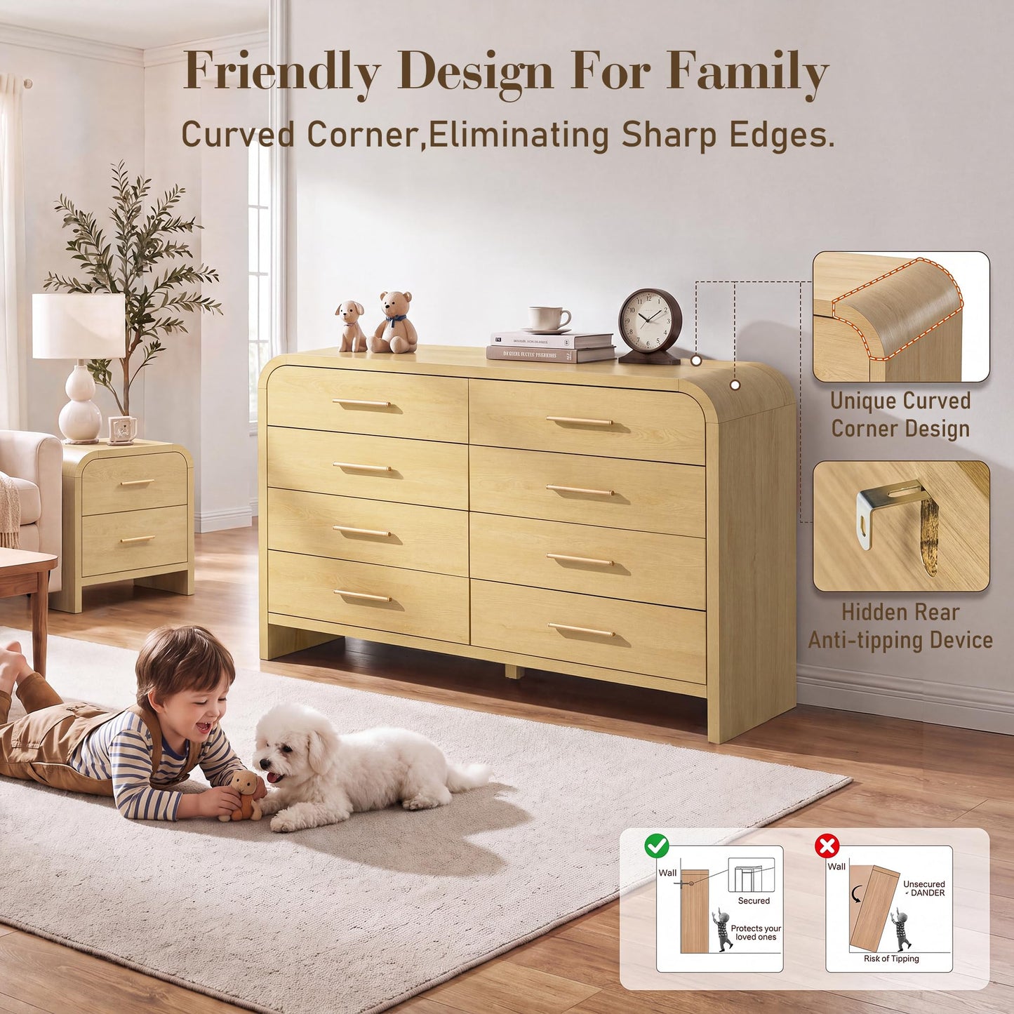 Curved 8 + 2 Drawer Set