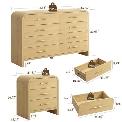 Curved 8 + 3 Drawer Set