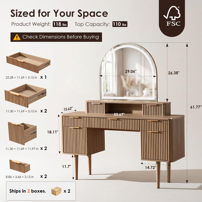 Ripple Vanity Desk M