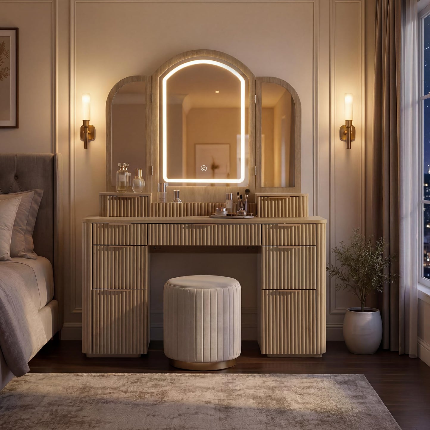 Ripple Vanity Desk L