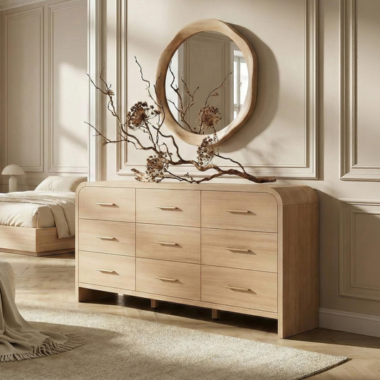 Curved 9-Drawer Dresser