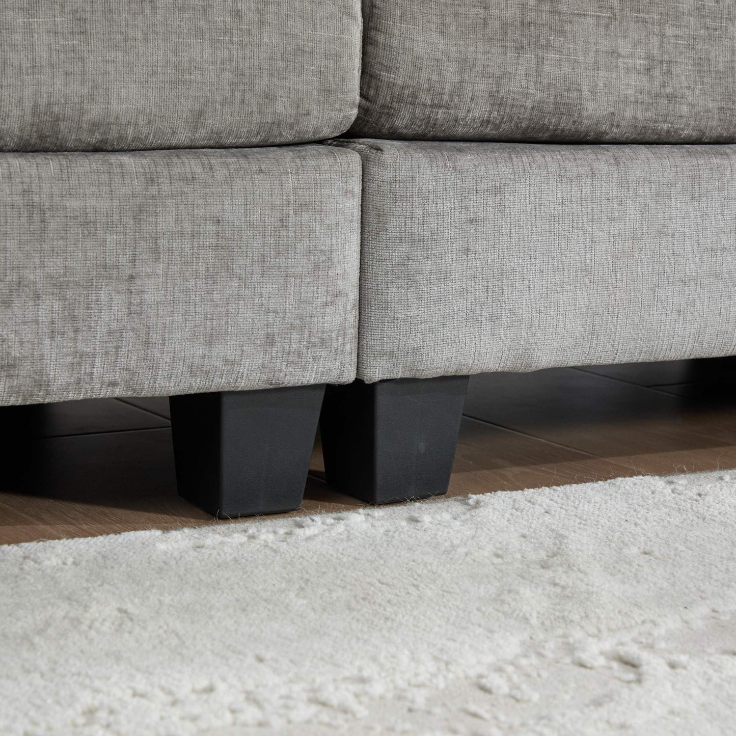35" Modular Chenille Cloud Sofa Ottoman